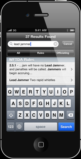 Rules App Search Screenshot