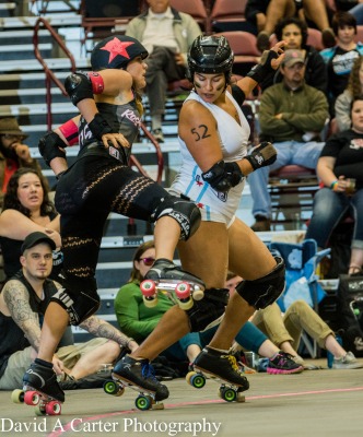 Rocky Mountain vs Windy City at 2013 WFTDA D1 Playoffs in Asheville