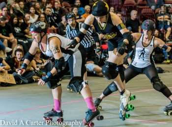 Steel City vs Columbia QuadSquad at 2013 WFTDA D1 Playoffs in Asheville