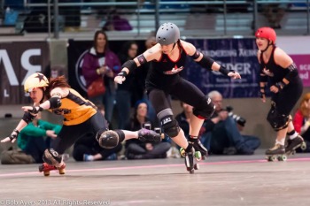 Detroit Derby Girls vs Charm City Derby Girls at 2013 WFTDA Division 1 Playoffs in Salem