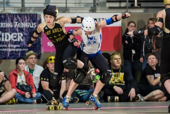 Bay Area Derby Girls vs Victorian Roller Derby League at 2013 WFTDA Division 1 Playoffs in Salem