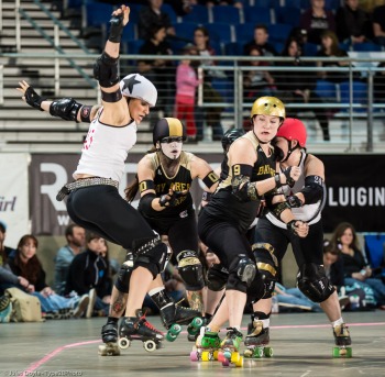 Detroit Derby Girls vs Bay Area Derby Girls at 2013 WFTDA Division 1 Playoffs in Salem