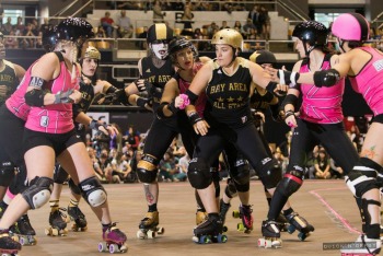 London Rollergirls vs B.ay A.rea D.erby Girls in Game 11 at 2014 WFTDA Championships