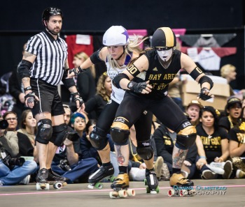Bay Area Derby Girls vs Rose City Rollers in Game 9 at 2014 WFTDA Championships