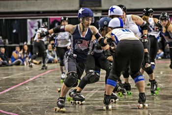 Boston Derby Dames vs Jet City Rollerigrils in Game 7 of the 2014 WFTDA D1 Playoffs in Charelston