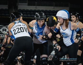 Nashville Rollergirls vs Steel City Roller Derby at 2014 WFTDA D1 Playoffs in Evansville, IN