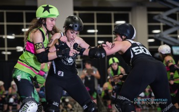 No Coast Derby Girls vs Montreal Roller Derby at 2014 WFTDA D1 Playoffs in Salt Lake City