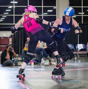 Arch Rival Roller Girls vs Wasatch Roller Derby at 2014 WFTDA D1 Playoffs in Salt Lake City