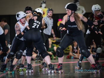 Oklahoma Victory Dolls vs No Coast Derby Girls at 2014 WFTDA D1 Playoffs in Salt Lake City