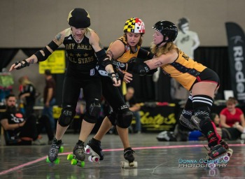 Charm City Roller Girls vs Bay Area Derby Girls at 2014 WFTDA D1 Playoffs in Salt Lake City